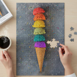 Rainbow Summer Ice Creme Leckerei Puzzle