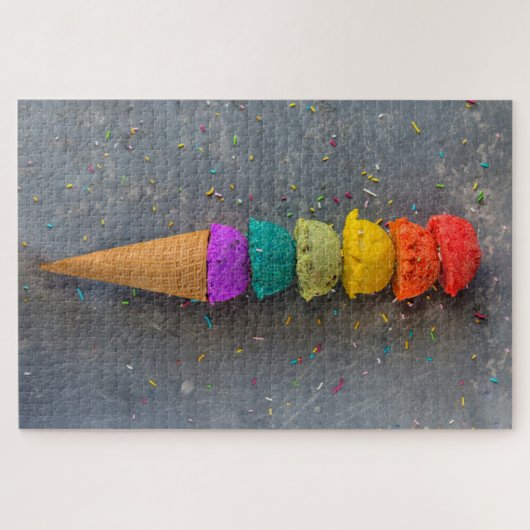 Rainbow Summer Ice Creme Leckerei Puzzle (Horizontal)
