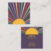 Rainbow Summer Sun Rays Berufliche Vorlage Quadratische Visitenkarte (Vorne/Hinten)