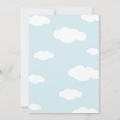 Rainbow, Sun and Clouds Kindergeburt Einladung (Rückseite)