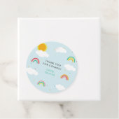 Rainbow, Sun and Clouds Kindergeburt Geschenkanhänger (Beispiel)