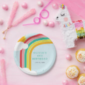 Rainbow, Sun and Clouds Kindergeburt Pappteller (Party)