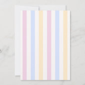 Rainbow Sun Cloud Kids Girl Niedlich Kawaii Geburt Einladung (Rückseite)