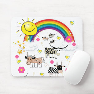 Rainbow Sun Kuh Maus Pad! Mousepad