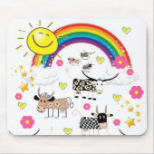 Rainbow Sun Kuh Maus Pad! Mousepad (Vorne)