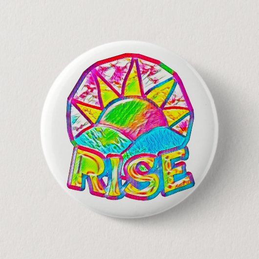 Rainbow Sun Rise ~ Upload Message Button (Vorderseite)
