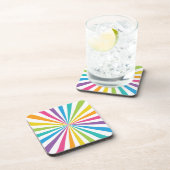Rainbow Sunburst Getränkeuntersetzer (Rechte Seite)