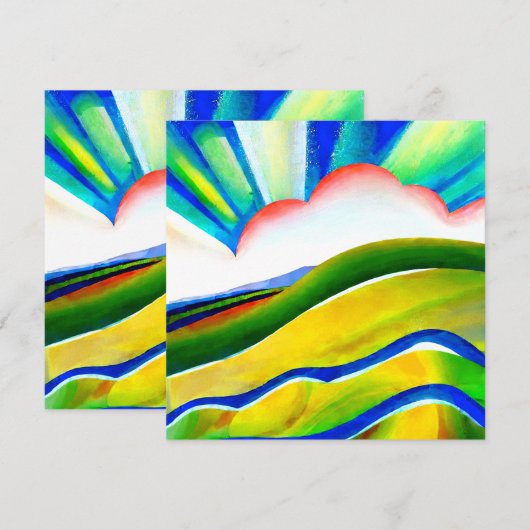 Rainbow Sunburst Landschaft (Vorne/Hinten)