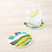 Rainbow Sunburst Landschaft Getränkeuntersetzer (Seite)