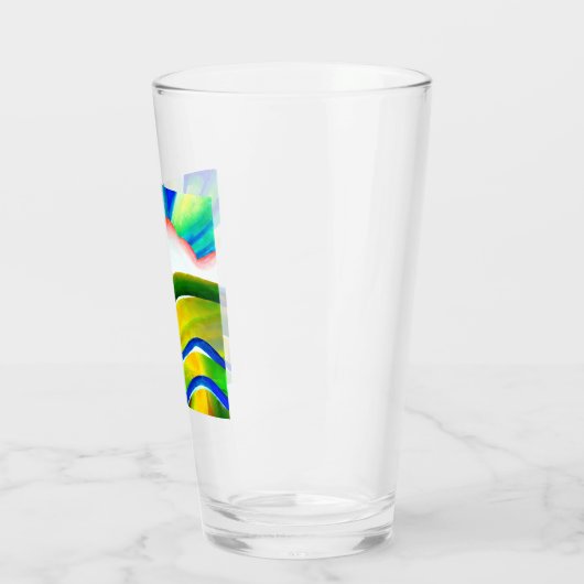 Rainbow Sunburst Landschaft Glas (Links)