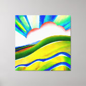 Rainbow Sunburst Landschaft Leinwanddruck (Vorderseite)