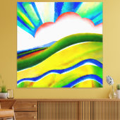 Rainbow Sunburst Landschaft Leinwanddruck (Insitu (Wohnzimmer))