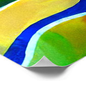 Rainbow Sunburst Landschaft Poster (Ecke)