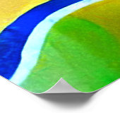 Rainbow Sunburst Landschaft Poster (Ecke)