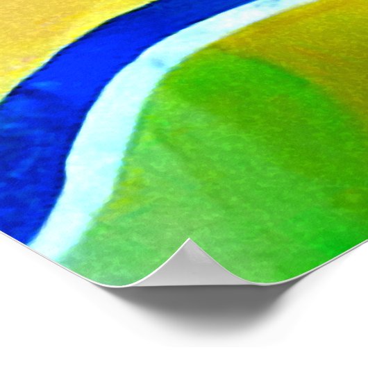 Rainbow Sunburst Landschaft Poster (Ecke)