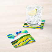 Rainbow Sunburst Landschaft Rechteckiger Pappuntersetzer (Vor Ort)