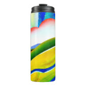Rainbow Sunburst Landschaft Thermosbecher (Vorderseite)