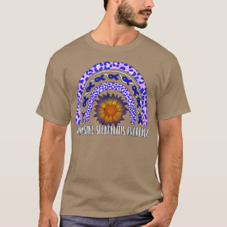 Rainbow Sunflower Ankylosing Spondylitis Bewusstse T-Shirt