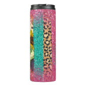 Rainbow Sunflower Leopard Mama Thermosbecher (Rückseite)