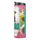 Rainbow Sunflower Leopard Mama Thermosbecher (Nach rechts gedreht)