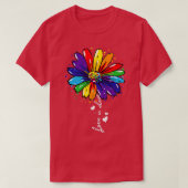 Rainbow Sunflower Liebe is Liebe LGBT Gay Lesbian T-Shirt (Design vorne)