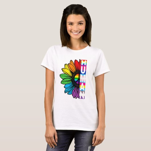 Rainbow Sunflower T - Shirt (Vorne ganz)