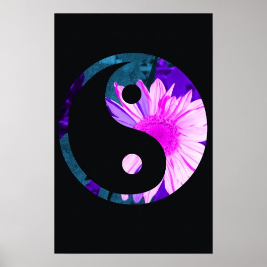 Rainbow Sunflower Yin Yang Poster (Vorne)