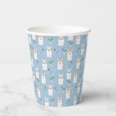 Rainbow Sunglasses Llama Pattern Pappbecher (Rückseite)