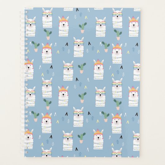Rainbow Sunglasses Llama Pattern Planer (Vorderseite)