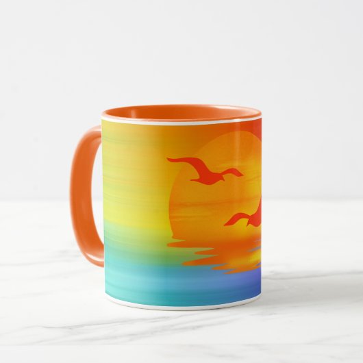 Rainbow Sunrise Tasse (Vorderseite Links)