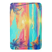 Rainbow Sunset Beach Badematte (Vorderseite Vertikal)