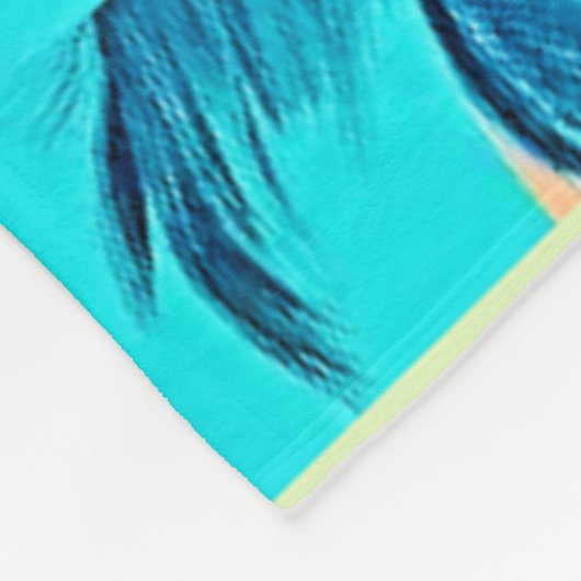 Rainbow Sunset Beach Fleecedecke (Ecke)