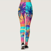 Rainbow Sunset Beach Leggings (Rückseite)