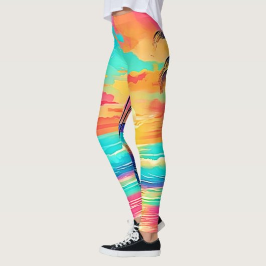Rainbow Sunset Beach Leggings (Links)