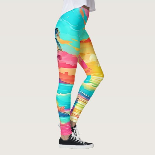 Rainbow Sunset Beach Leggings (Rechts)