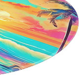 Rainbow Sunset Beach Schneidebrett (Ecke)