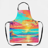 Rainbow Sunset Beach Schürze (Vorderseite)