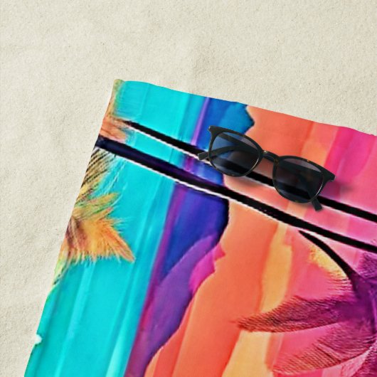 Rainbow Sunset Beach Strandtuch (Beispiel)