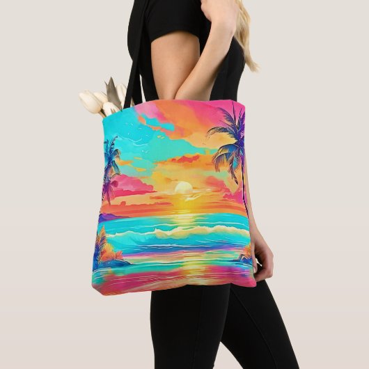 Rainbow Sunset Beach Tasche (Von Nahem)