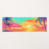 Rainbow Sunset Beach Yogamatte (Rückseite (Horizontal))