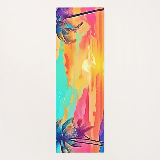 Rainbow Sunset Beach Yogamatte (Rückseite)