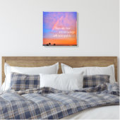 Rainbow Sunset Clouds Foto glaubt an magisches Zit Leinwanddruck (Insitu (Schlafzimmer))