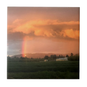 Rainbow Sunset Fliese