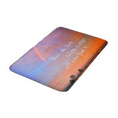 Rainbow Sunset Foto glaubt an Zauberwörterbuch Badematte (Schrägansicht)