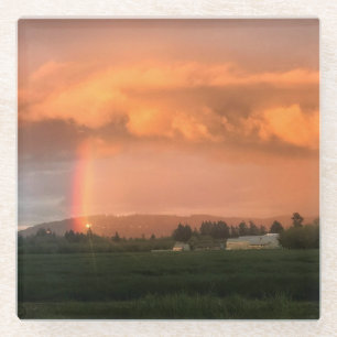 Rainbow Sunset Glasuntersetzer