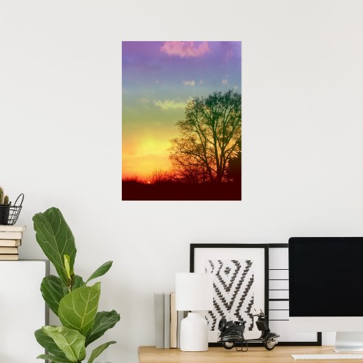 Rainbow Sunset Poster (Heimbüro)