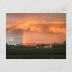 Rainbow Sunset Postkarte