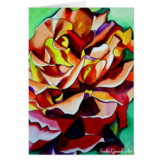 Rainbow Sunset Rosen Aquarell Originale Kunst (Vorne)