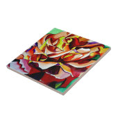 Rainbow Sunset Rosen Aquarell Originale Kunst Fliese (Seite)