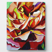 Rainbow Sunset Rosen Aquarell Originale Kunst Fotoplatte (Vorderseite)